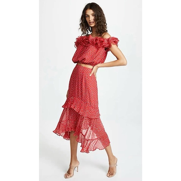Tiered chiffon midi skirt main image 1